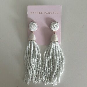 Rachel Parcell beaded white earrings